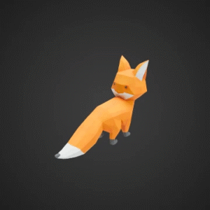 Cute Low-Poly Fox
