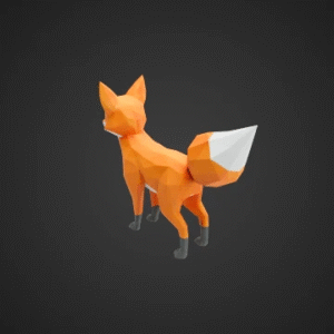 Adorable Low-Poly Fox