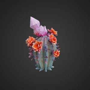 Crystal Blooming Cactus