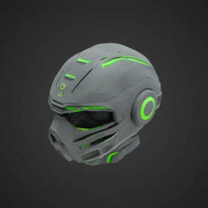 Futuristic VR Combat Helmet