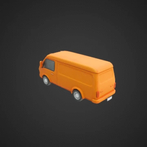 Charming Orange Delivery Van