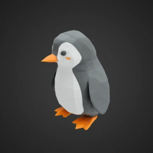 Charming Low-Poly Penguin