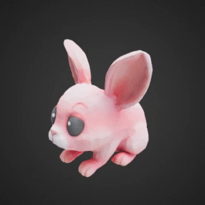 Whimsical Low-Poly Bunny