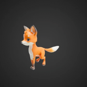 Charming Low-Poly Fox