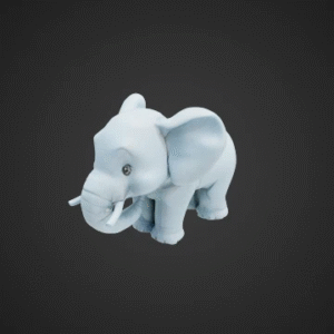 Whimsical Low-Poly Elephant