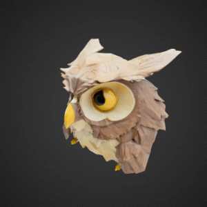 Adorable Low-Poly Owl